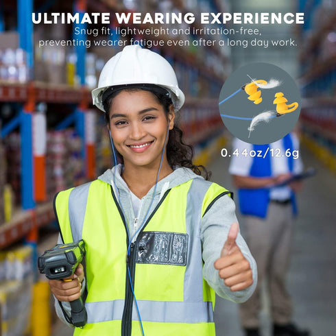 MIPEACE Ear Plug Headphones for Work, Custom-fit Work Earbuds Earphones-Safety Headphones for Construction Industrial...