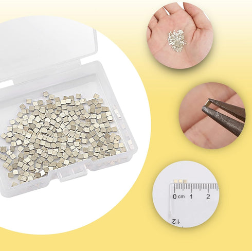 AIEX 4 Grams (about 400 pcs) Silver Solder Flux for Jewelry, 2x2mm Precut Silver Solder Chips Ultra Tiny Medium Density Easy Soldering for Jewelry...