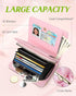 Bistup Credit Card Holder Wallet for Women Cute Leather Ladies Teen Girls Female Cardholder Wallets Accordion Purse Small Medium Aesthetic Print M...