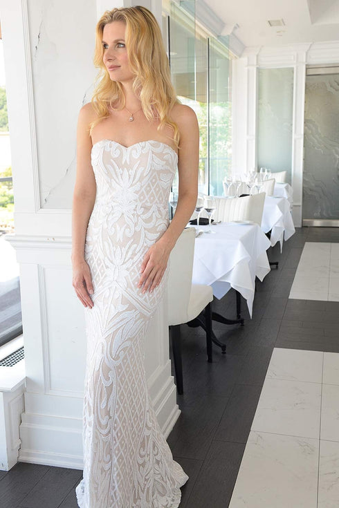 Mariell Rose Gold Cubic Zirconia Crystal Bridal Necklace, Teardrop Pendant Wedding Prom Jewelry Gift...