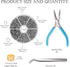 ZYNERY 1500pcs 304 Stainless Steel Open Jump Rings with Jewelry Rings and Tweezers and Jewelry Pliers for Jewelry Making Supplies, Jewelry Fix, Wi...