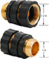 Triumpeek 3/4" Garden Hose Connector, 6 Sets Garden Hose Quick Connect Fittings, Male and Female Quick Release Garden Hose Connector...