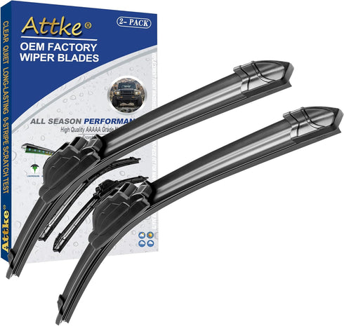 ATTKE OEM Quality Front Windscreen Wiper Blades for Jeep Grand Cherokee 2011-2018/Dodge Durango 2011-2018/Lexus GX470 2003-2009 (22?+21? Front Win...