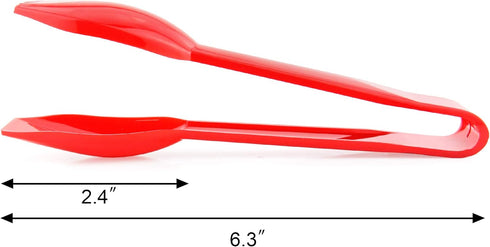 New Star Foodservice 35605 Utility Tong, High Heat Plastic, Straight Edge, 6 Inch, Set of 12, Red...