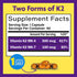 InnovixLabs Full Spectrum Vitamin K2 MK-7-90 Capsules - Vit K2 Vitamin Supplement with Trans Form MK7 & MK4-600 mcg - Supports General Health & Bo...
