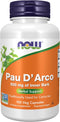 NOW Supplements, Pau D'Arco (Tabebuia heptaphylla) 500 mg, Herbal Support, 100 Veg Capsules...