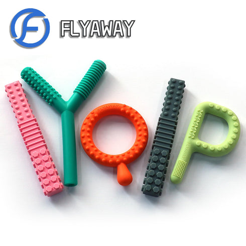 Sensory Toys for Kids with Autism, 5 Pack Autism Toys Silicone Baby Teething Toys for ADHD, Anxiety, SPD Chewing Biting Fidgeting, Teething Relief...