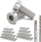 TooTaci 40 Pack Upgraded Protector Sleeves with Hexagon Thread for Wood Posts, T316 Stainless Steel Protector Sleeves for 1/8 Cable Railing Kit,1/...