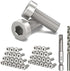 TooTaci 40 Pack Upgraded Protector Sleeves with Hexagon Thread for Wood Posts, T316 Stainless Steel Protector Sleeves for 1/8 Cable Railing Kit,1/...