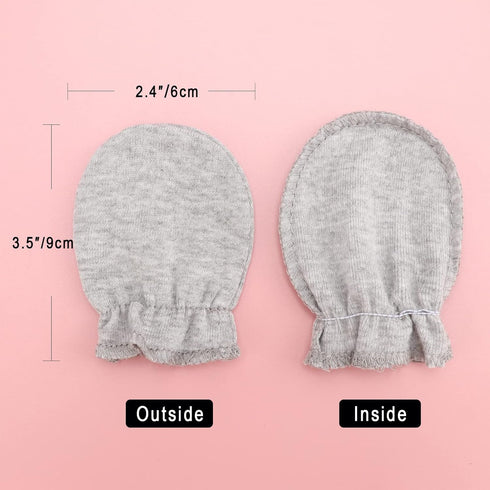 BQUBO Newborn Infant Toddler Mittens No Scratch Cotton Elastic Wrist Gloves Hypoallergenic for 0-6 Months Baby Boys Girls...
