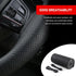 Pack-1 Car Steering Wheel Cover, 14.9" Leather Anti-Scratch Protective Cover for All Seasons, Breathable Non-Slip Easy-to-Hold Cover with DIY Wiri...