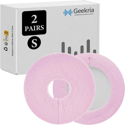 Geekria 2 Pairs Flex Fabric Headphones Ear Covers - Product Safety Certified - Washable & Stretchable Protectors for Over-Ear Headsets, Sweat Pads...