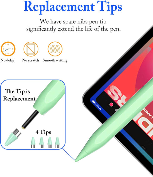 Stylus Pen for Touchscreen, DOGAIN Stylus Pen for iPad, Rechargeable iPad Pen POM Tip Magnetic iPad Stylus for iPad/Pro/Air/Mini/iPhone/iOS/Androi...