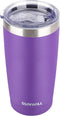 SUNWILL Travel Coffee Tumbler 20 oz, Insulated Mug with Lid, Stainless Steel Cup for Hot and Cold Drinks, Powder Coated Purple...