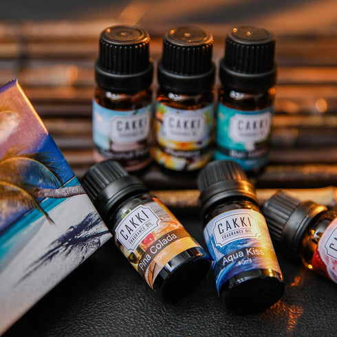 Summer Essential Oils for Diffusers for Home, CAKKI Fragrance Oils Set, 6X10ml with Coconut Passion,Plumeria, Pina Colada, Aqua Kiss, Natural Arom...