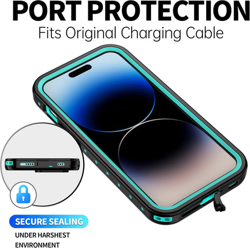 BEASTEK Waterproof iPhone 14 Pro Max Case Shockproof Dustproof IP68 Underwater, NRE Series with Built-in Screen Protector Full Body Anti-Scratch C...