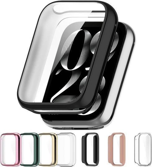 Compatible with Xiaomi Smart Band 8 Pro TPU Protective Case Cover, Smartwatch Protective Case Cover Shell Soft and Durable(Black)...