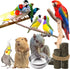 MotBach 3 Pieces Stainless Steel Bird Feeding Dish Cups, Bird Feeder Parrot Food Water Bowls with Clamp, Pet Cage Cups Holder for Bird Parrot Cock...