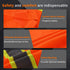 High Visibility Safety Vest with Pockets, Mic Tab, Reflective Strips and Zipper, ANSI/ISEA Standards,Oange,M...