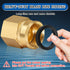 Boltigen 3/4 GHT Female x 3/4 NPT Female Swivel Adapter, 2PCS 3/4inch Brass Garden Hose Fittings,3/4GHT to 3/4NPT Quick Swivel Garden Hose Connect...