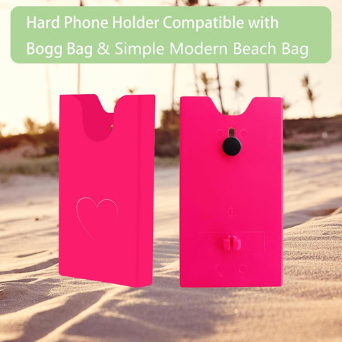 Phone Holder for Bogg Bag, 24 PCS Flower Charms Accessories Inserts Fits for Simple Modern Bag & XL/Original Bogg Bag, Plastic Cell Phone Case Hol...
