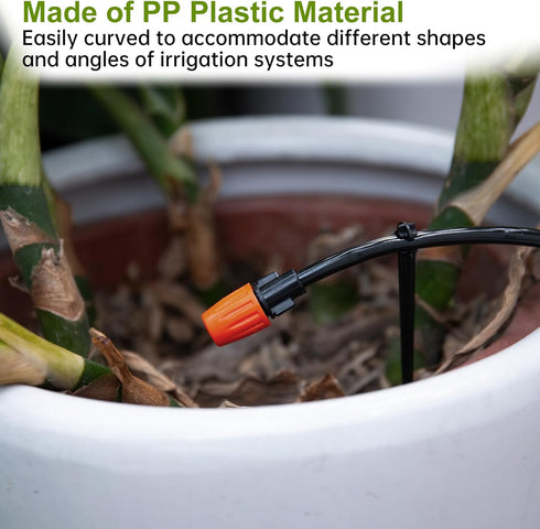 CHANGE MOORE 250 Pcs Drip Irrigation Stakes Universal Drip Tubing Hold Stakes, Plastic Garden Water Pipe Support Drip System Parts, Securing Pegs ...