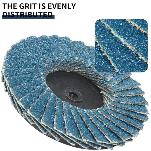 9Pcs 2 inch Quick Change Sanding Discs High Density Zirconia Die Grinder Flap Disc Flat Roll Lock Disc with 1Pc Disc Pad Holder for Rotary Tools A...