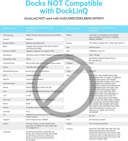 DockLinQ Pro Bluetooth 5.0 Adapter Receiver for Bose Sounddock and 30 pin iPod iPhone Music Docking Station(Not for Cars)...