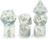 Gate Keeper Games and Dice: Holographic Dice: Unicorn - 7pc Set, Transparent, Holographic Glitter Swirl, 7 Resin Dice for Role Playing Games...