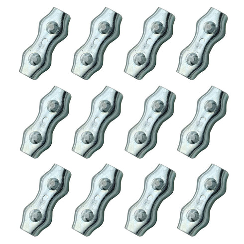 12 pcs M5 Poly Rope Connectors, Wires Splicer Galvanized Steel Connectors for Electric Fences Wires...