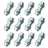 12 pcs M5 Poly Rope Connectors, Wires Splicer Galvanized Steel Connectors for Electric Fences Wires...