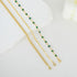 Gold Ankle Bracelets for Women, 14K Gold Anklets for Women Waterproof Figaro Paperclip Link Gold Anklet Set with Pink Stones Green Beads Adjustabl...
