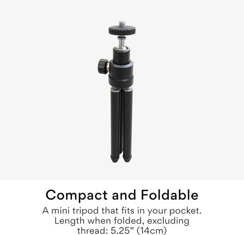 MEE audio Lightweight Mini Tripod for Webcams and Small Cameras for Video Conference; Flexible, Portable, Compact Web Cam Desk Tabletop Travel Mou...