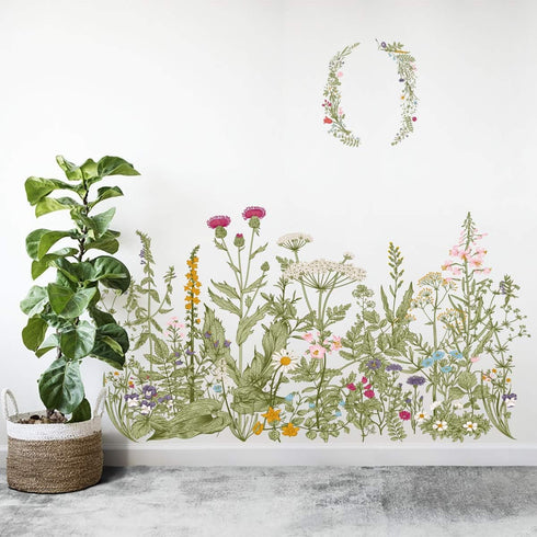 Flower Clusters Wall Decals Removable Wall Stickers DIY Peel and Stick Art Murals for Kids Room Nursery Classroom Bedroom Living Room Home Decorat...