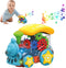 Baby Musical Toys Crawling Train: Tummy Time Interactive Learning Development Crawl Toy with LED Light Up for Boys Girls Automatically Avoid Obsta...