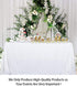 ShinyBeauty 60" X 102" White Sequin Tablecloth, Wedding Table Cloth, Sparkle Sequin Linens, Sequin Tablecloth Rectangle, Sparkling Sequin Table Ov...