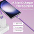 USB C Cable, 5Pack USB to USB C Cable, Type C Charger Fast Charging Cable Nylon Braided Android Charger for iPhone 15 Charger, Samsung Galaxy, Hua...