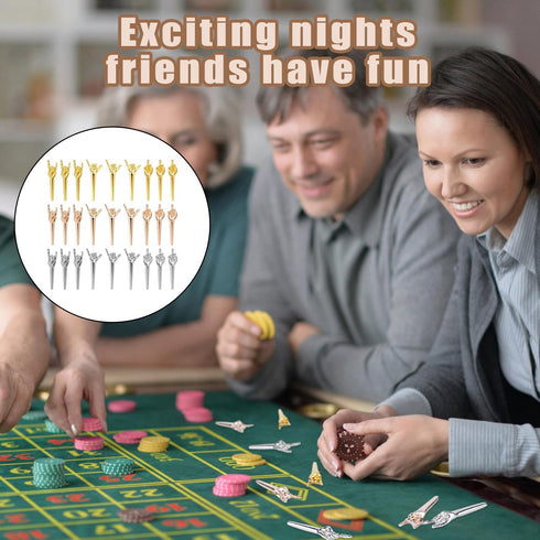27pcs Funny Finger Cribbage Board Pegs, Fits 1/8in Holes Metal Gesture Cribbage Pegs Special Cribbage Pins Cribbage Accessories for Traditional Pe...