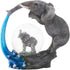 Elanze Designs Elephant Bath time Fun Magical Whimsical Tabletop Dresser Nightstand Figurine Miniature 45MM Sturdy Polyresin Glitter Water Snow Gl...