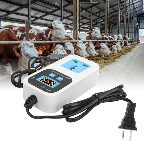 Fafeicy WT2000 110-220V Digital Humidity Controller, Humidify Dehumidification Switch Socket, 0%~99% RH Control Range Used in Humidity Control Fie...