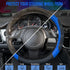 CAR PASS Line Rider Microfiber Leather Sporty Steering Wheel Cover Universal Fits for 95% Truck,SUV,Cars,14.5-15inch Anti-Slip Safety Comfortable ...
