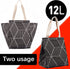 iknoe Insulated Lunch Bag for Women & Adults, 9L Foldable Wide-Open Cooler Bag with Pockets, Leakproof & Portable, for Picnic, Office, Beach, Blac...