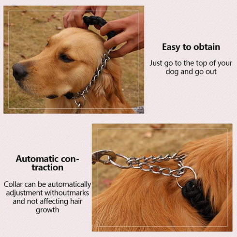 Dog Collar and Leash Set with Heavy Duty Dog Leash, Heavy Duty Rope Braided Dog Training Leash Strong Dog Leash, Durable Nylon Dog Training Leash ...
