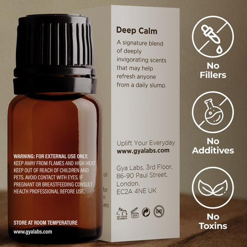 Gya Labs Deep Calm Essential Oil for Diffuser Blend - 100% Natural Calm Oil Essential Oil for Aromatherapy, Body, Uplift, Grounding & Relaxing (0....