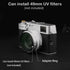 Haoge Lens Filter Adapter Ring for Fujifilm X100VI Fuji FinePix X100V Camera fit 49mm UV CPL ND Filter Lens Cap Replace Fujifilm AR-X100 Silver...