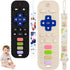 2 Pack Silicone Baby Teething Toys,baby Remote Control Toy,Remote Teether for Babies 3-24 Months,Baby Remote Teething Toys,Teething Relief Toys 6-...