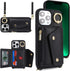 for iPhone 12 Pro Max Case with Card Holder and Strap - Zipper Pocket,Crossbody Lanyard Strap,Credit Card Holder,Stand Ring,Cute Phone Wallet Case...