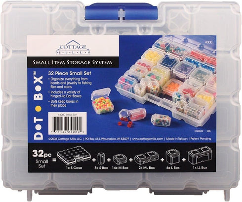 DotBox Small Set 32 pcs from 31 Storage Boxes in a Carrying Case. It’s the Ultimate Small Item Storage System. Perfect for Bead, Jewelry, Craft an...