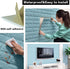 10 PCS Blue 3D Wall Panels, 14.5 sq.feet Coverage, Printable Wallpaper Sticker with Self-Adhesive Waterproof Brick PE Foam Wall Panels Peel and St...