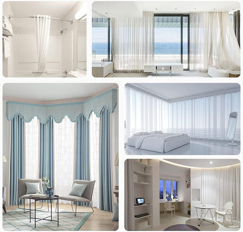 Alloy Plastic Windows and Balcony Curtain Track Soft Curved Track Curved Track Rail Slide Rail Accessories (2 Meters)...